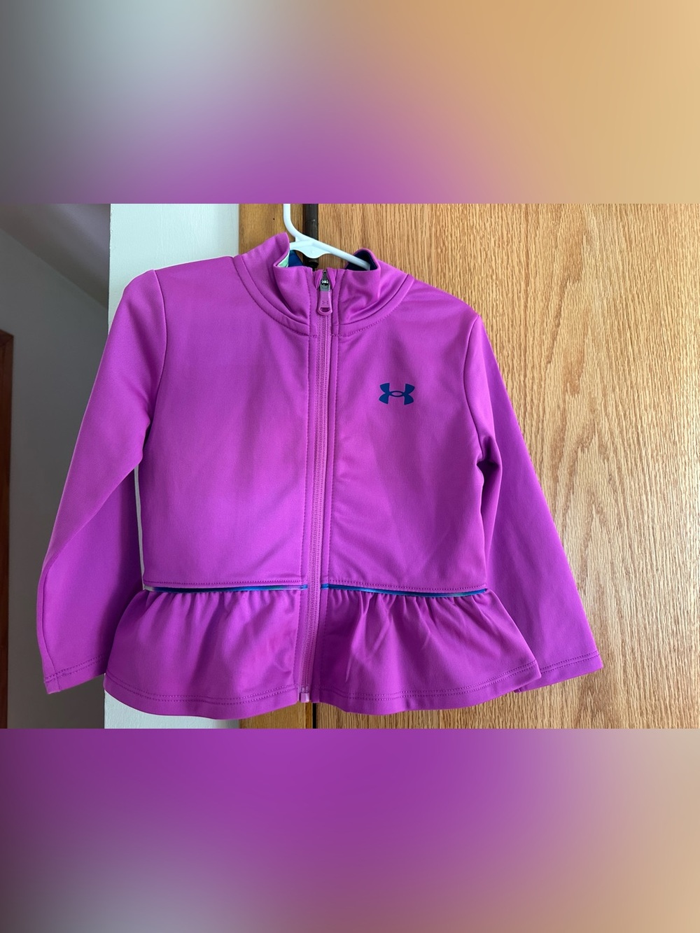 Under Armour Girls' Fuchsia Zip-Front Jacket with Peplum